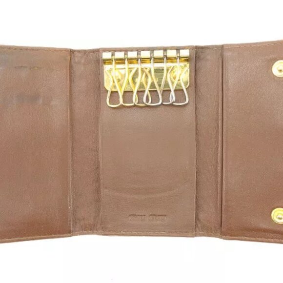 miumiu Key holder Key case Brown Brown Woman unisex Authentic Used - Picture 5 of 6